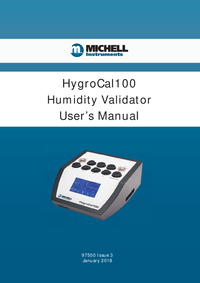 Thumbnail of document Manual - HygroCal100 Humidity Calibrator